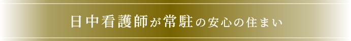 看護師24時間常駐の安心の住まい